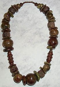 Necklace made with Raku Beads