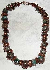 Necklace made with Raku Beads
